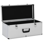 vidaXL Boîtes de rangement 3 Pièces Argenté Aluminium