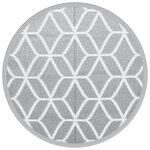 vidaXL Tapis d'extérieur ARAKIL gris Ø200 cm PP