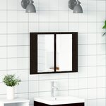 Armoire miroir salle de bain LED vidaXL  chêne noir  60x12x45 cm  en bois d'ingénierie