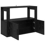 vidaXL Buffet Chêne noir 80 x 30 x 60 cm Bois d'ingénierie
