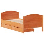 vidaXL Cadre de lit sans matelas cire marron 90x200 cm bois pin massif