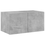 vidaXL Unités murales TV avec LED 5 Pièces gris béton bois d'ingénierie
