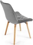 Lot de 8 chaises de salon salle à manger pied en bois et velours gris 01_0000741