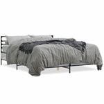 vidaXL Cadre de lit sans matelas sonoma gris 160x200 cm