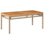 vidaXL Salon de jardin avec coussins 4Pièces mélange beige résine tressée