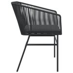 vidaXL Chaises de jardin lot de 2 avec coussins noir résine tressée