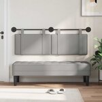 vidaXL Tête de lit suspendue Gris nuage Tissu