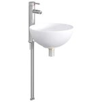 vidaXL Lavabo de salle de bains Chrome 32 x 32 x 13 cm métal