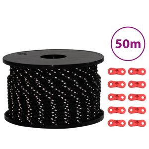 vidaXL Corde de haubanage de tente avec bandes réfléchissantes et clés