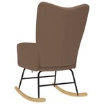 vidaXL Chaise à bascule Marron Tissu
