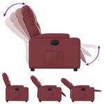 vidaXL Fauteuil inclinable électrique Rouge bordeaux Similicuir
