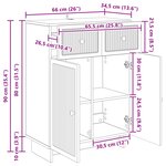 vidaXL Buffet Blanc brillant 66 x 34 5 x 90 cm Bois d'ingénierie