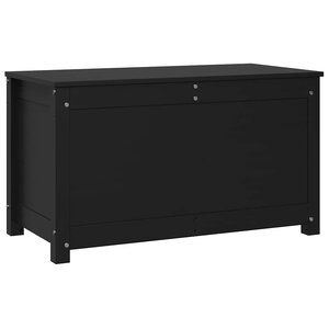 vidaXL Boîte de rangement Noir 80x40x45 5 cm Bois massif de pin