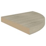 vidaXL Étagères d'angle flottantes 4 Pièces chêne 35x35x3 8 cm MDF