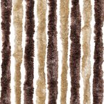 vidaXL Moustiquaire Beige et marron clair 56x200 cm Chenille