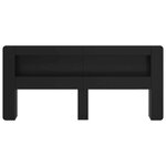 vidaXL Cabinet de Tête de Lit avec stockage Noir Bois d’ingénierie
