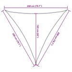 vidaXL Voile d'ombrage noir 2x2x2 m 100   polyester oxford