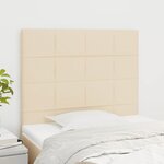 vidaXL Têtes de lit 2 Pièces Crème 100x5x78/88 cm Tissu