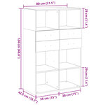 vidaXL Buffet haut sonoma gris 80x42 5x124 cm bois d'ingénierie