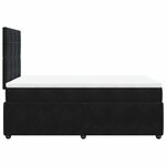 vidaXL Sommier à lattes de lit avec matelas Noir 120x200 cm Velours
