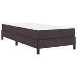 vidaXL Lit à ressorts avec matelas Marron foncé 90 x 190 cm tissu