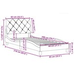 vidaXL Cadre de lit sans matelas taupe 80x200 cm tissu