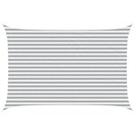 vidaXL Voile d'ombre Gris clair et blanc 4 5 × 3 m