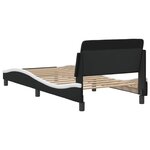 vidaXL Cadre de lit sans matelas noir et blanc 90x200 cm similicuir