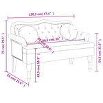 vidaXL Banc avec coussins crème 120 5x65x75 cm velours