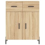 vidaXL Buffet haut Chêne sonoma 69 5x34x180 cm Bois d'ingénierie