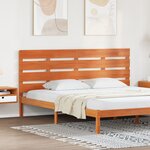 vidaXL Tête de lit Marron cire 200.5 x 3 x 80 cm Bois massif en pin