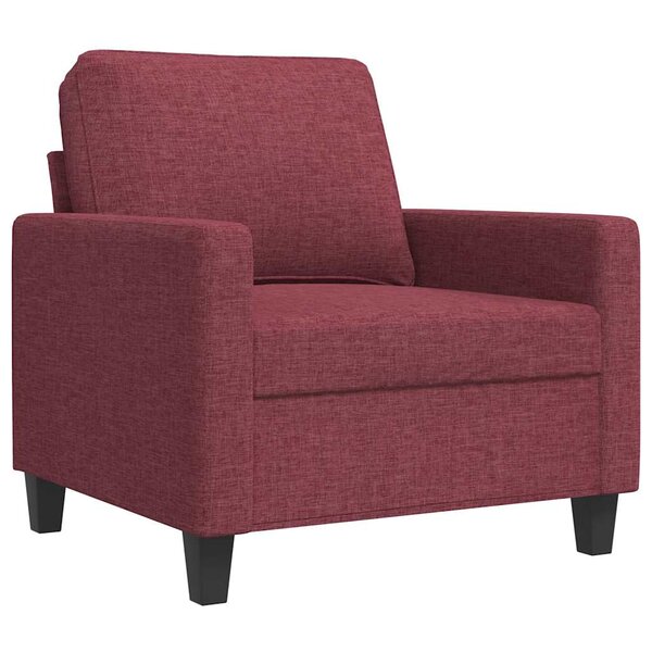 vidaXL Fauteuil Rouge bordeaux 60 cm Tissu