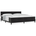 vidaXL Lit Box Spring avec Matelas Noir 200x200 cm Velours