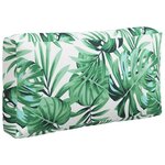 vidaXL Coussins de palette lot de 3 motif de feuilles tissu