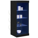 vidaXL Buffet LED Chêne noir 41 x 37 x 100 cm Bois d'ingénierie