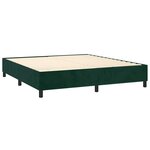 vidaXL Sommier à lattes de lit et matelas Vert foncé 200x200cm Velours