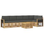 vidaXL Ensemble de canapés d'extérieur 7 pc Blanc et anthracite