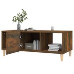 vidaXL Table basse chêne fumé 102x50x40 cm bois d'ingénierie