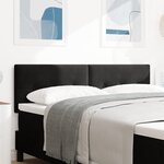 tête de lit vidaXL capitonnée noire 140 cm en velours