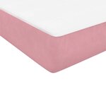 vidaXL Sommier à lattes de lit avec matelas rose 140x210 cm velours