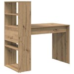 vidaXL Bureau chêne artisanal 113 x 54 x 120 cm Bois d'ingénierie