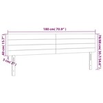 vidaXL Tête de lit à LED Gris clair 180x5x78/88 cm Velours