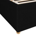 vidaXL Cadre de lit avec matelas Noir 200 x 200 cm tissu