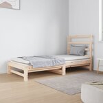 vidaXL Lit coulissant 2x(90x190) cm Bois de pin massif