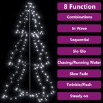 vidaXL Arbre de Noël cône 160 LED d'intérieur/d'extérieur 78x120 cm