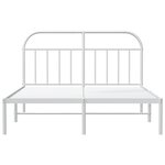 vidaXL Cadre de lit métal avec tête de lit blanc 183x213 cm
