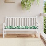 vidaXL Coussin de Banc de Jardin Motif de Feuilles 200x50x4 cm Tissu Oxford