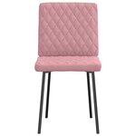 vidaXL Chaises à manger lot de 2 Rose Velours