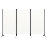 vidaXL Cloison de séparation 3 panneaux Blanc 260x180 cm Tissu