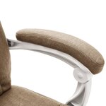 vidaXL Chaise de bureau de massage Taupe Tissu